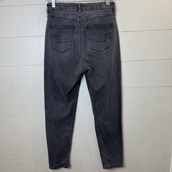 American Eagle Curvy Mom Jean Black Straight Leg Jeans Size 2 - Picture 7 of 12